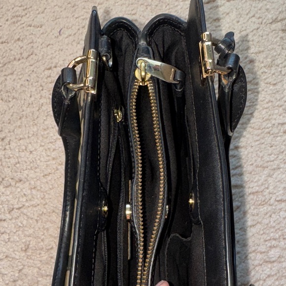 Coach Black and Tan Satchel with Signature Design - Picture 11 of 16